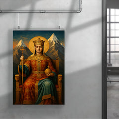 Tamar of Georgia enthroned beneath mountain icons poster 4