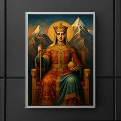 Tamar of Georgia enthroned beneath mountain icons poster 5