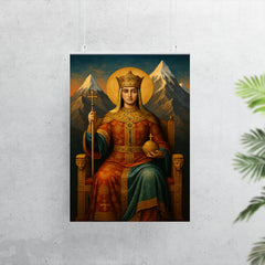 Tamar of Georgia enthroned beneath mountain icons poster 7