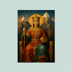 Tamar of Georgia enthroned beneath mountain icons poster 8