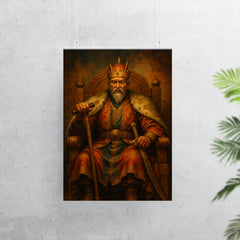 Tamerlane iron crutch throne portrait poster 7