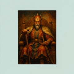 Tamerlane iron crutch throne portrait poster 8