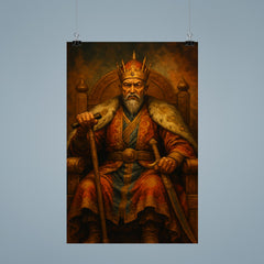 Tamerlane iron crutch throne portrait poster 9