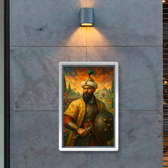 Tamerlane omitted replace with Babur garden warfare portrait poster 2