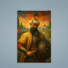 Tamerlane omitted replace with Babur garden warfare portrait poster 9