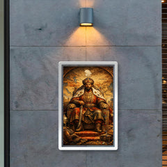 Tamerlane on jeweled throne map poster 2