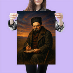 Taras Shevchenko exiled poet in steppe twilight poster 3