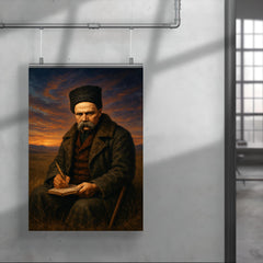 Taras Shevchenko exiled poet in steppe twilight poster 4