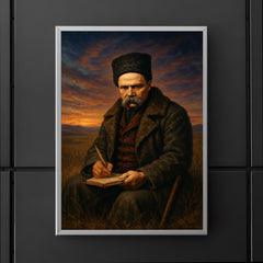 Taras Shevchenko exiled poet in steppe twilight poster 5