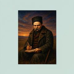 Taras Shevchenko exiled poet in steppe twilight poster 8