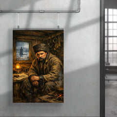 Taras Shevchenko in exile shack poster 4