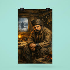 Taras Shevchenko in exile shack poster 6