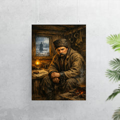Taras Shevchenko in exile shack poster 7