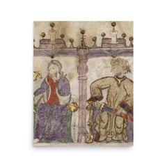 Tariq ibn Ziyad poster on a plain backdrop in size 16"x20".