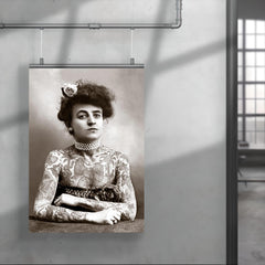 Tattooed Lady - Maude Wagner, 1907 - the first female tattoo artist poster 4