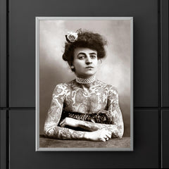Tattooed Lady - Maude Wagner, 1907 - the first female tattoo artist poster 5