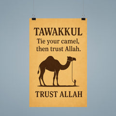 Tawakkul tie your camel then trust Allah poster 9