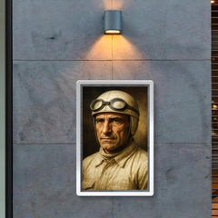 Tazio Nuvolari portrait poster 2