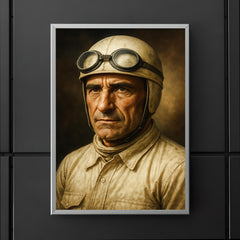 Tazio Nuvolari portrait poster 5