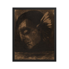 Tears by Odilon Redon, 1878 framed print on a plain backdrop in size 16"x20".