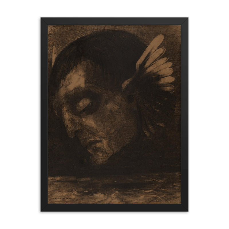 Tears by Odilon Redon, 1878 framed print on a plain backdrop in size 18