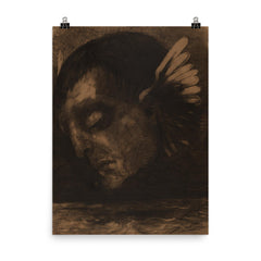 Tears by Odilon Redon, 1878 poster on a plain backdrop in size 8"x10".