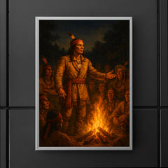 Tecumseh before the confederacy council fire poster 5