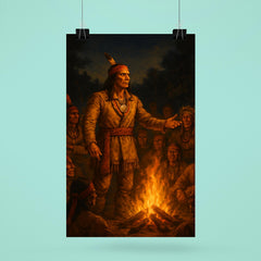 Tecumseh before the confederacy council fire poster 6
