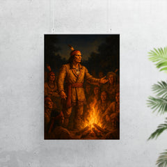 Tecumseh before the confederacy council fire poster 7