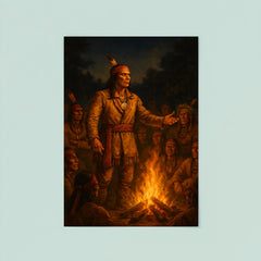 Tecumseh before the confederacy council fire poster 8