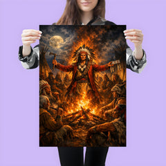 Tecumseh forging pan tribal alliance by fire poster 3