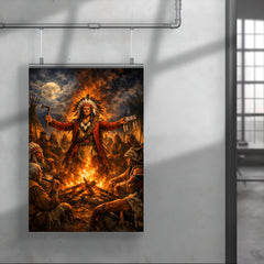 Tecumseh forging pan tribal alliance by fire poster 4
