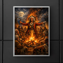 Tecumseh forging pan tribal alliance by fire poster 5