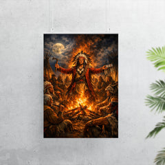 Tecumseh forging pan tribal alliance by fire poster 7