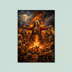 Tecumseh forging pan tribal alliance by fire poster 8
