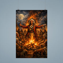 Tecumseh forging pan tribal alliance by fire poster 9