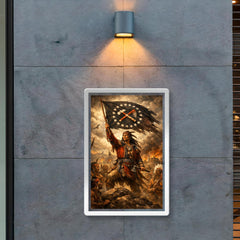 Tecumseh raising confederacy banner poster 2