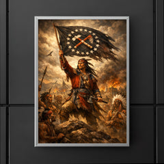Tecumseh raising confederacy banner poster 5