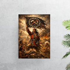 Tecumseh raising confederacy banner poster 7