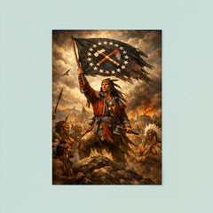Tecumseh raising confederacy banner poster 8