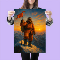 Tenzing Norgay at Everest summit dawn poster 3