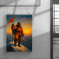 Tenzing Norgay at Everest summit dawn poster 4