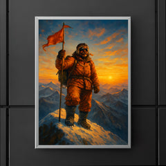 Tenzing Norgay at Everest summit dawn poster 5