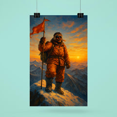 Tenzing Norgay at Everest summit dawn poster 6