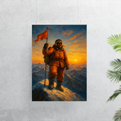 Tenzing Norgay at Everest summit dawn poster 7