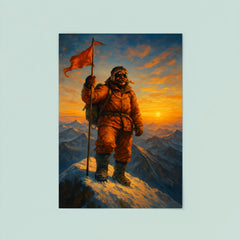 Tenzing Norgay at Everest summit dawn poster 8