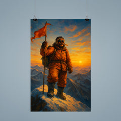Tenzing Norgay at Everest summit dawn poster 9