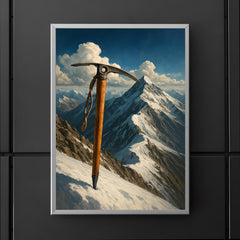 Tenzing Norgay ice axe on Everest ridge poster 5