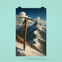 Tenzing Norgay ice axe on Everest ridge poster 6