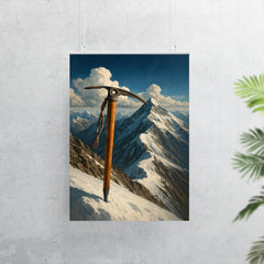 Tenzing Norgay ice axe on Everest ridge poster 7